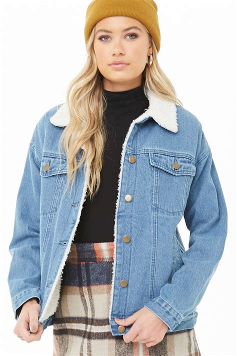 forever 21 denim shearling jacket.